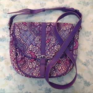 Vera Bradley Purple Flower Crossbody Purse